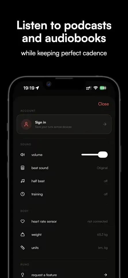 Screenshot 5 of Runo - Metronome for Running