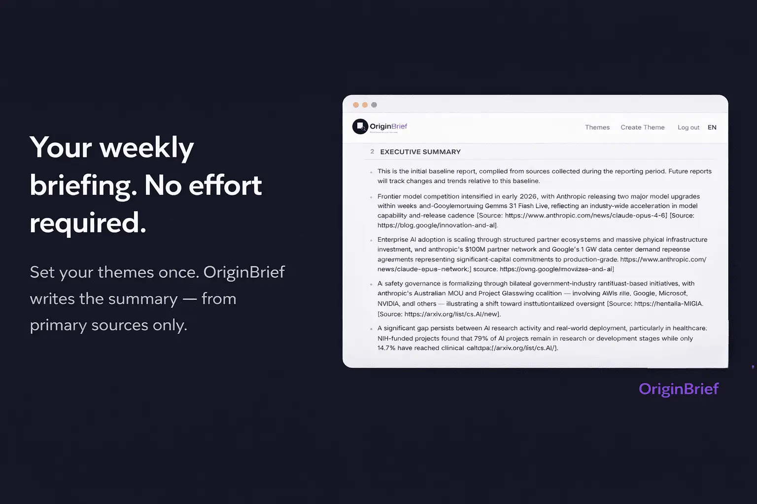 Screenshot 3 of OriginBrief