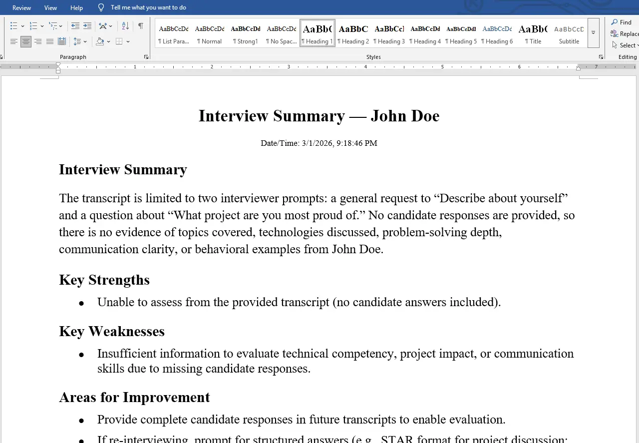 Screenshot 3 of Power Interview AI