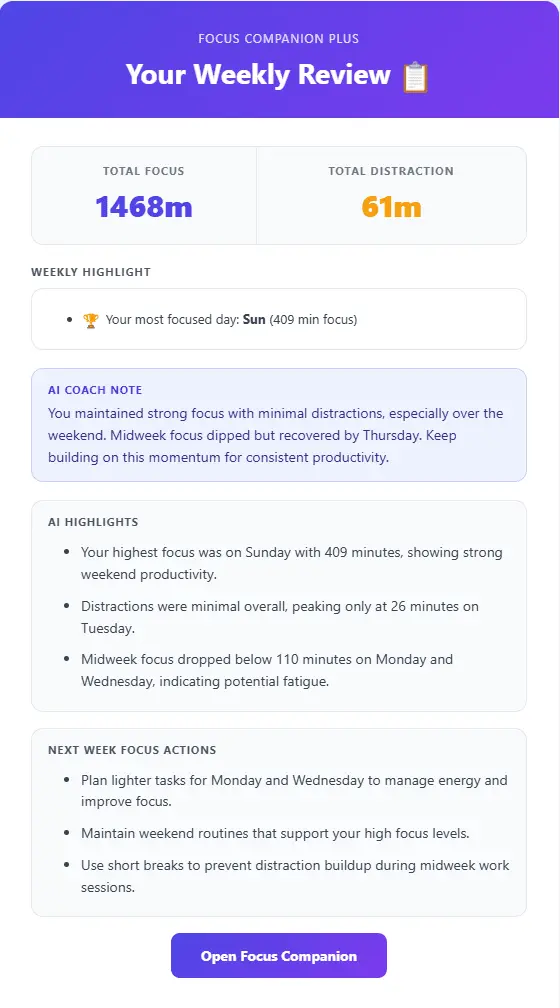 Screenshot 7 of Focus Companion