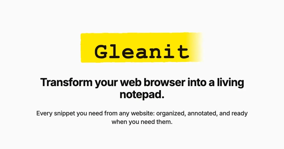 Screenshot 1 of Gleanit