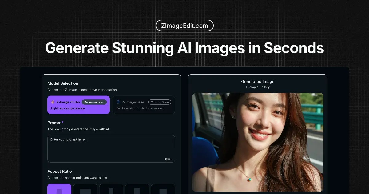 Screenshot 1 of Z-Image-Edit Online