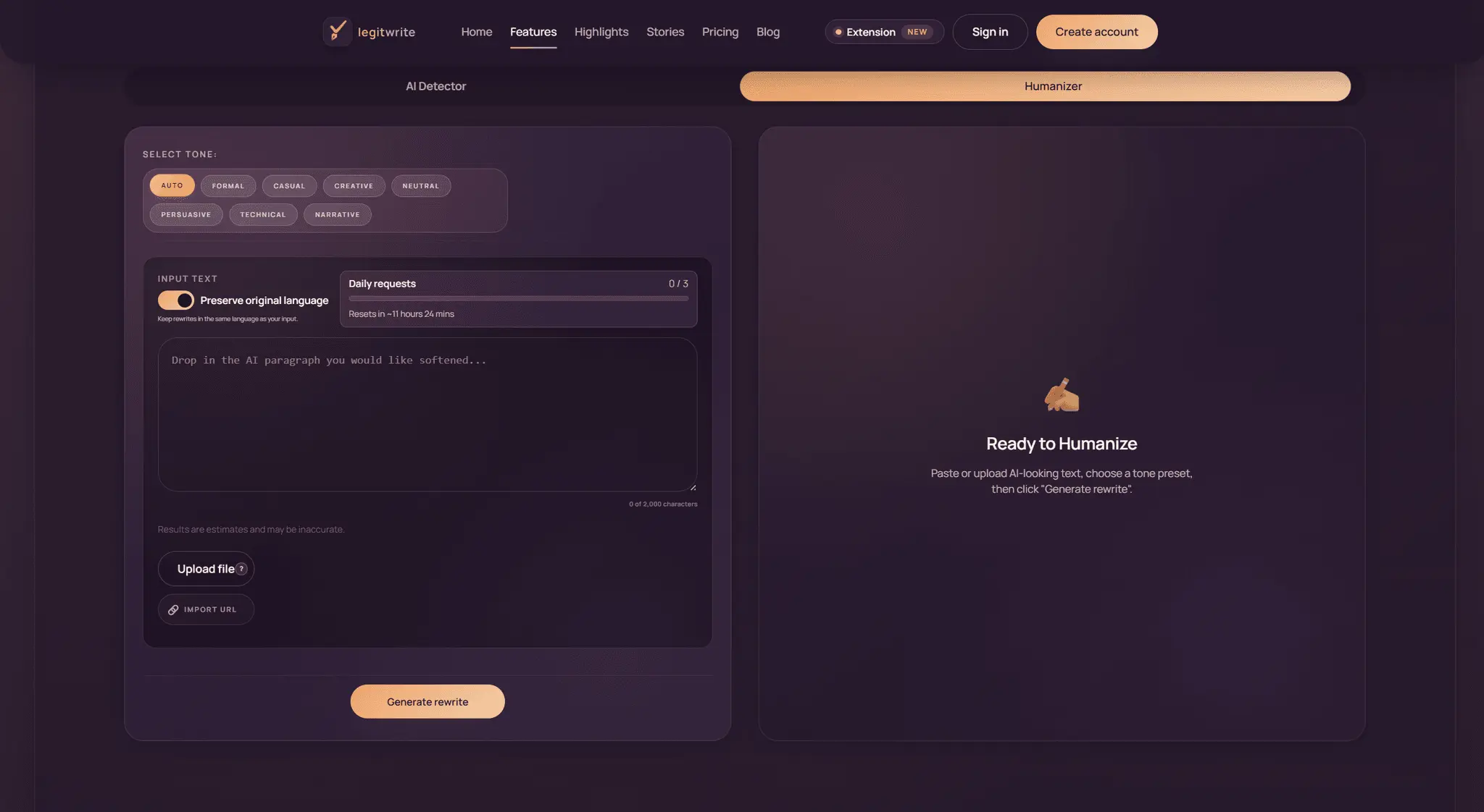 Screenshot 4 of LegitWrite- Detect & Humanize AI Content