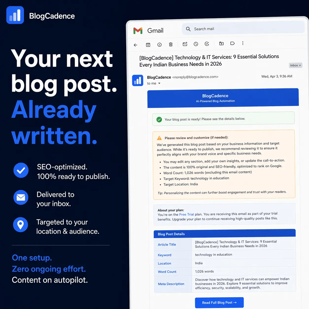 Screenshot 2 of BlogCadence