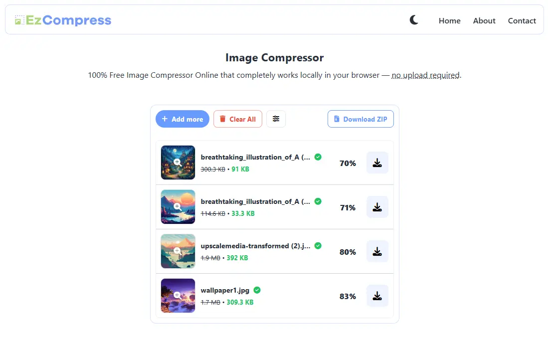 Screenshot 4 of Image Compressor Online - EzCompress