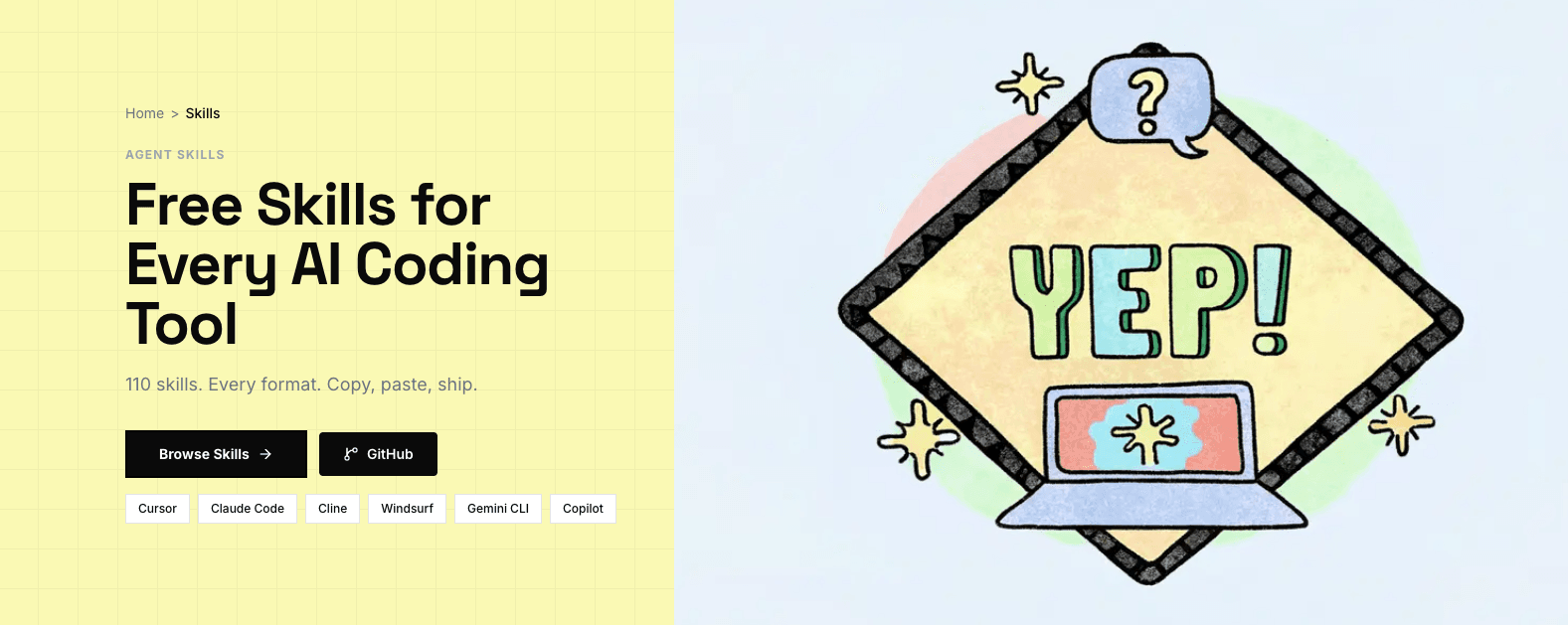Screenshot 1 of Vibe Coding Agent Skills