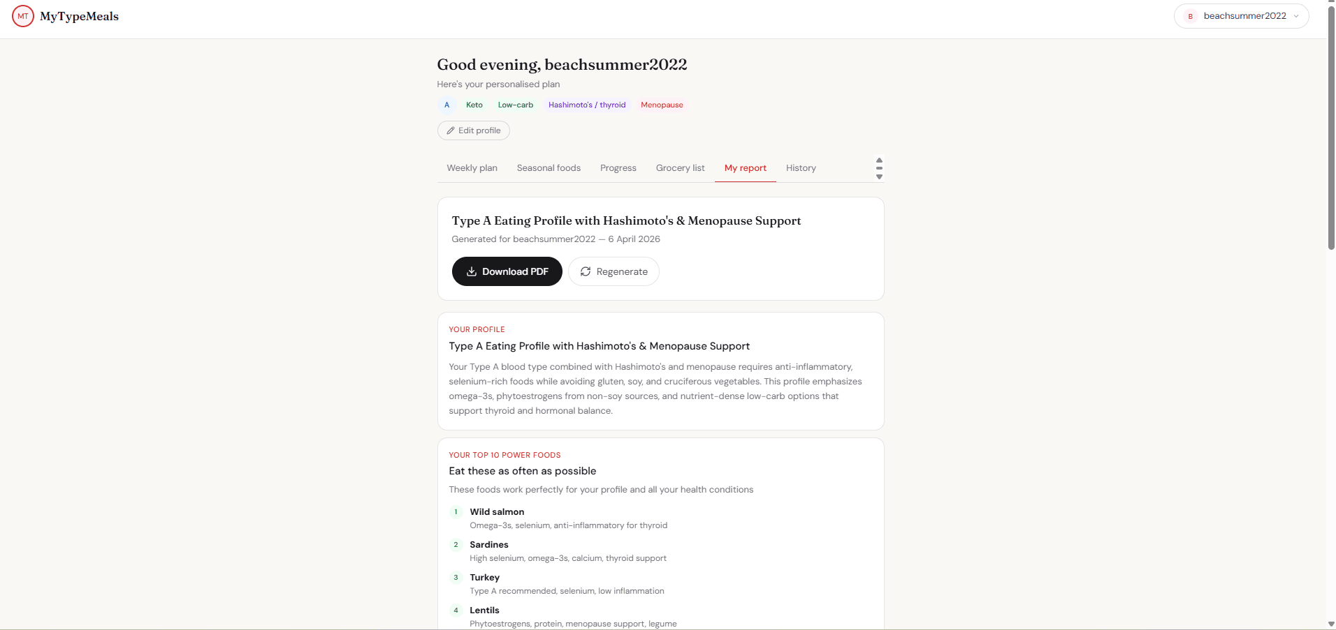 Screenshot 2 of MyTypeMeals