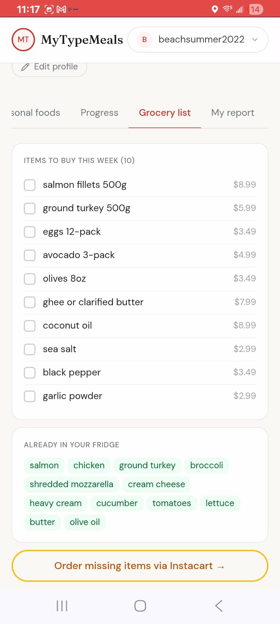 Screenshot 6 of MyTypeMeals