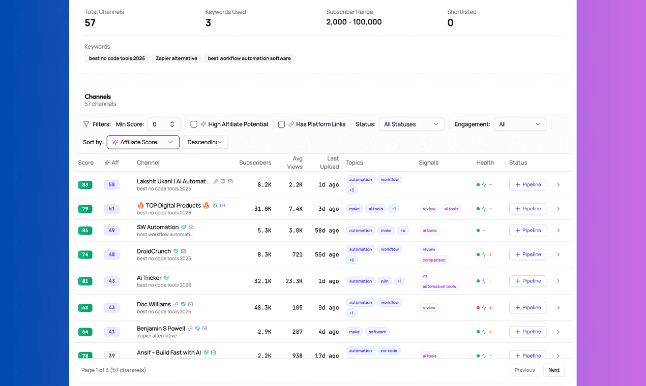 Screenshot 1 of Affilitube