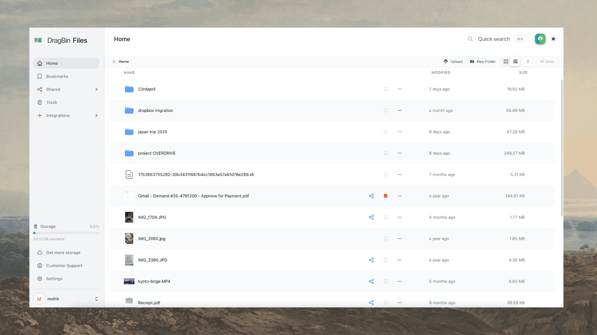 Screenshot 2 of DragBin