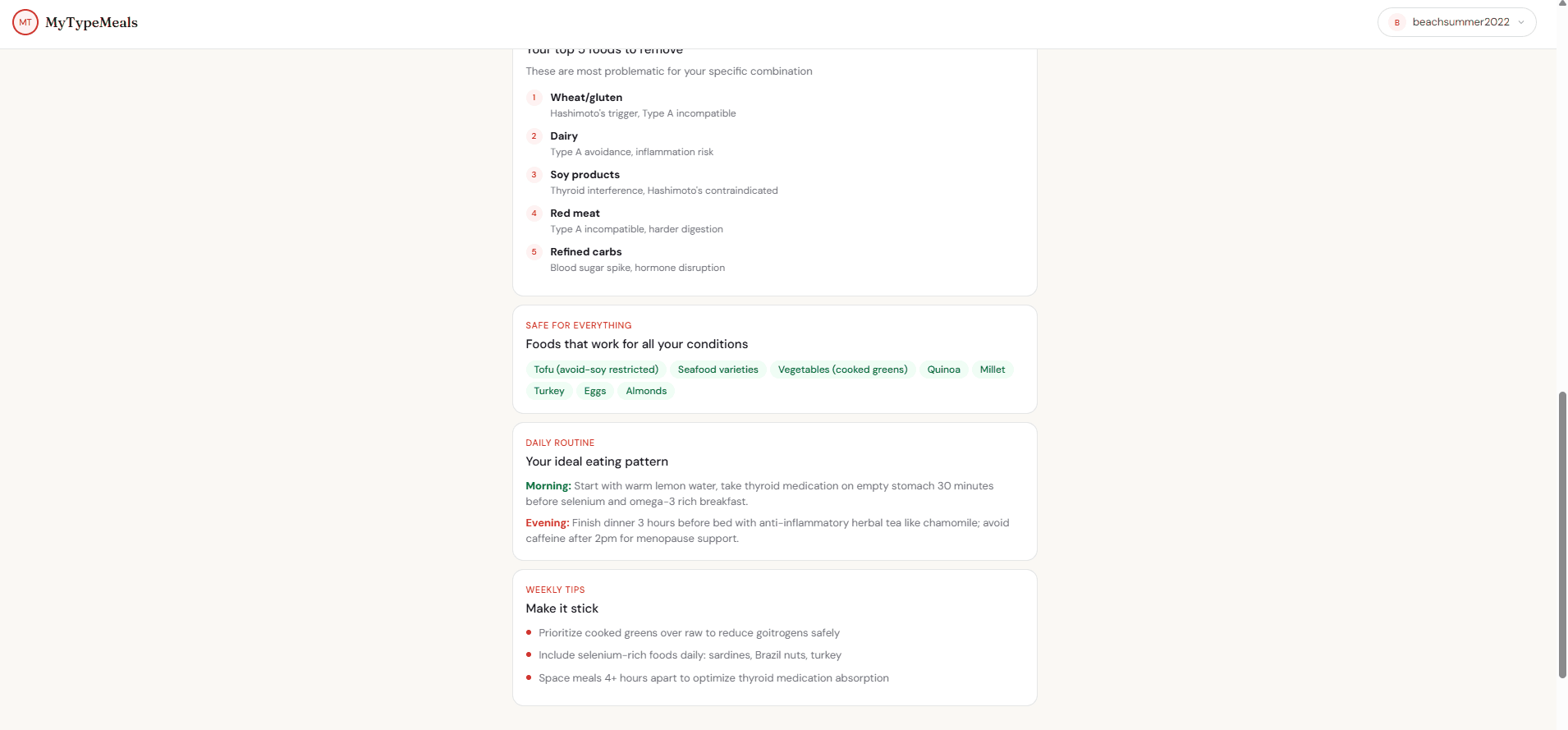 Screenshot 3 of MyTypeMeals