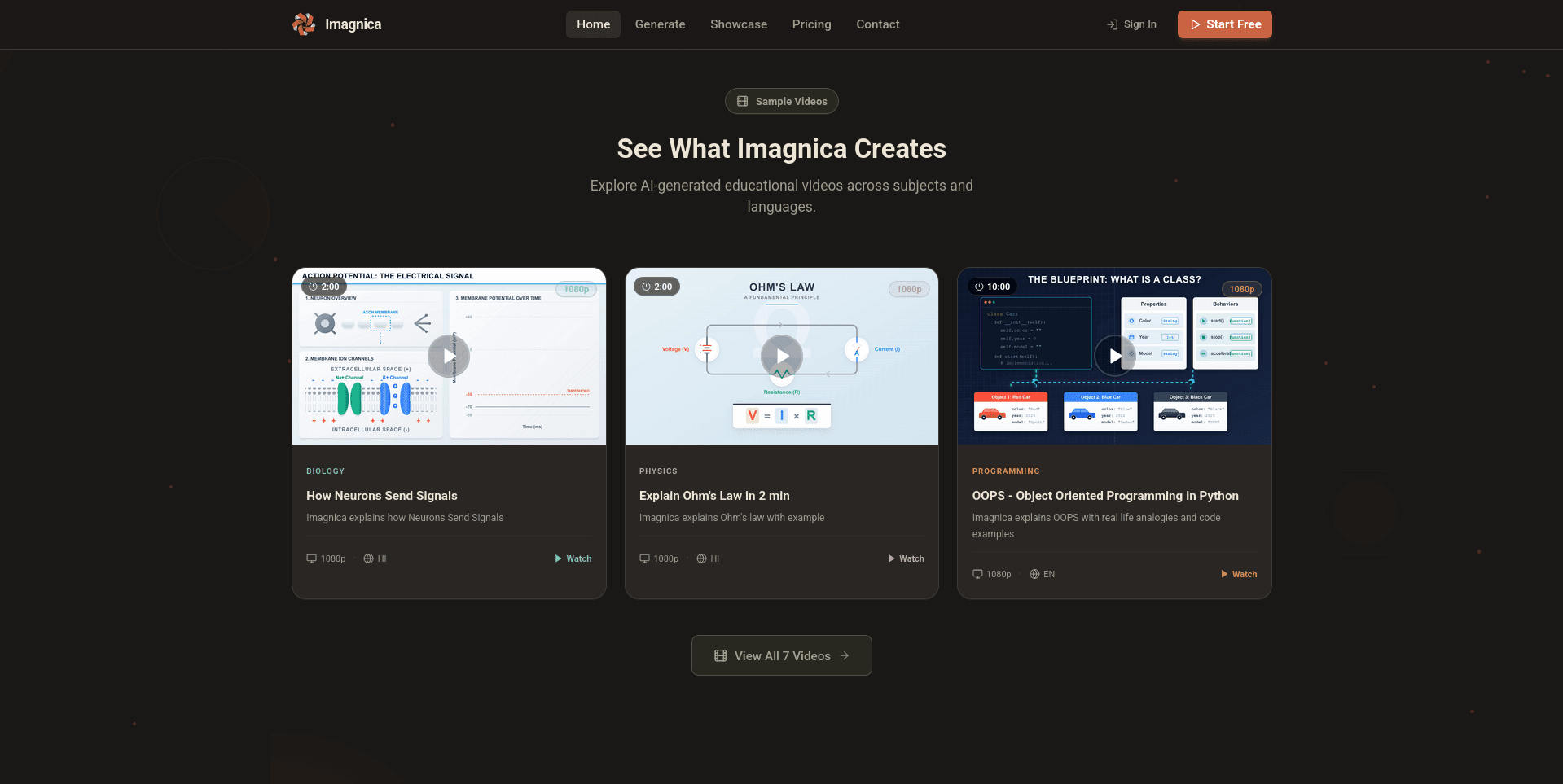 Screenshot 1 of Imagnica AI