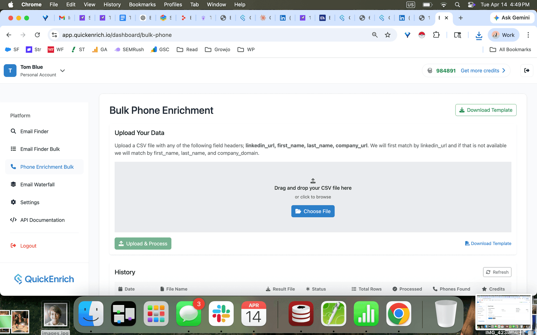 Screenshot 2 of QuickEnrich