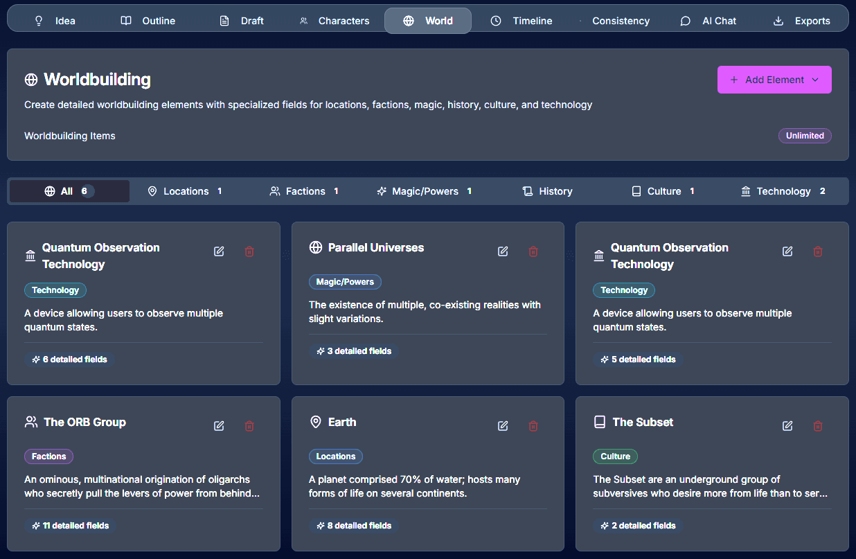 Screenshot 5 of PlotForge | AI Novel Writing Software