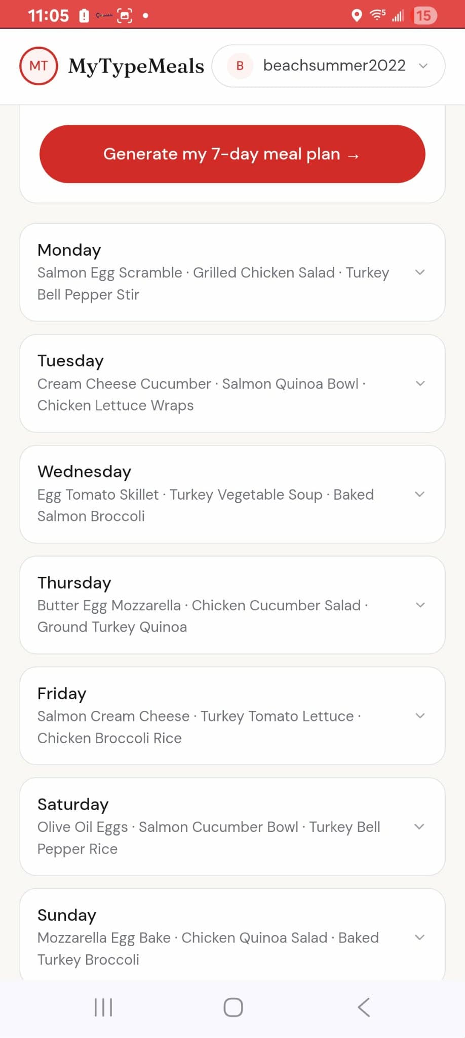 Screenshot 5 of MyTypeMeals