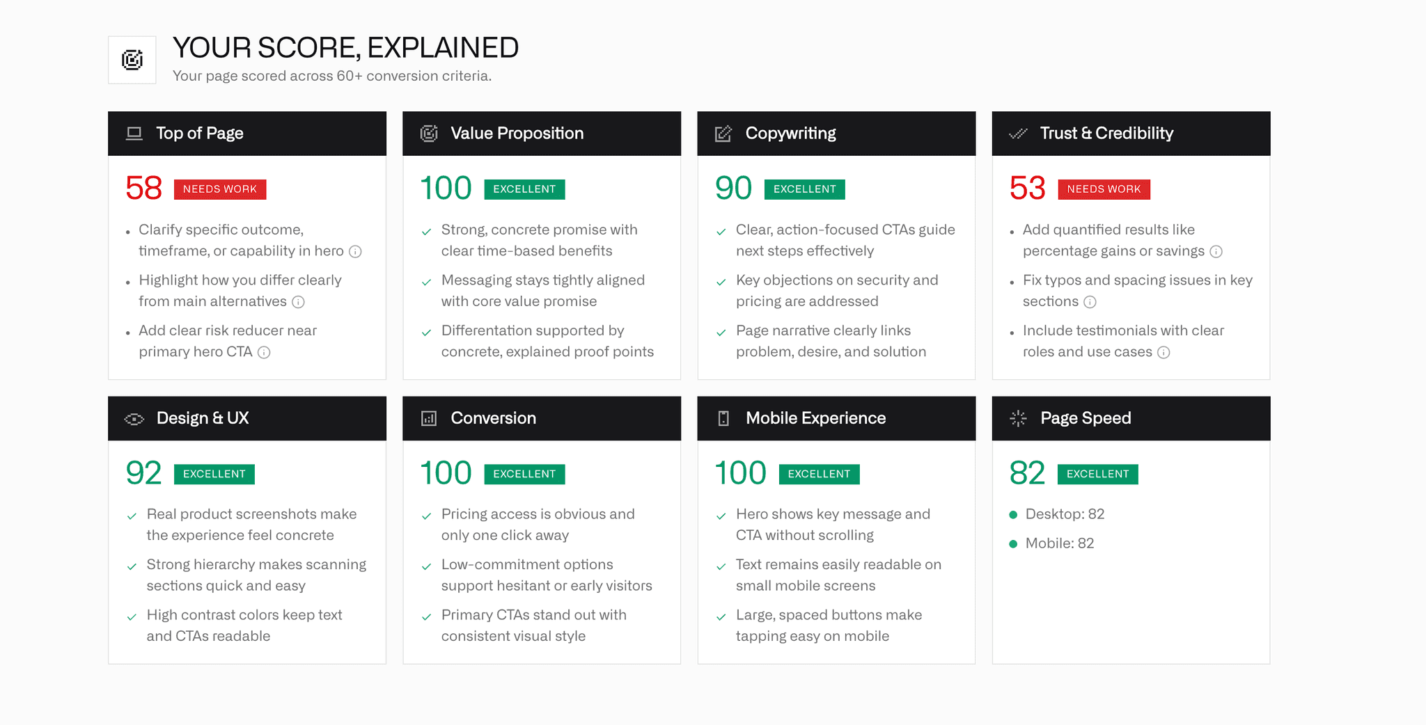 Screenshot 1 of Landing Page Analyzer