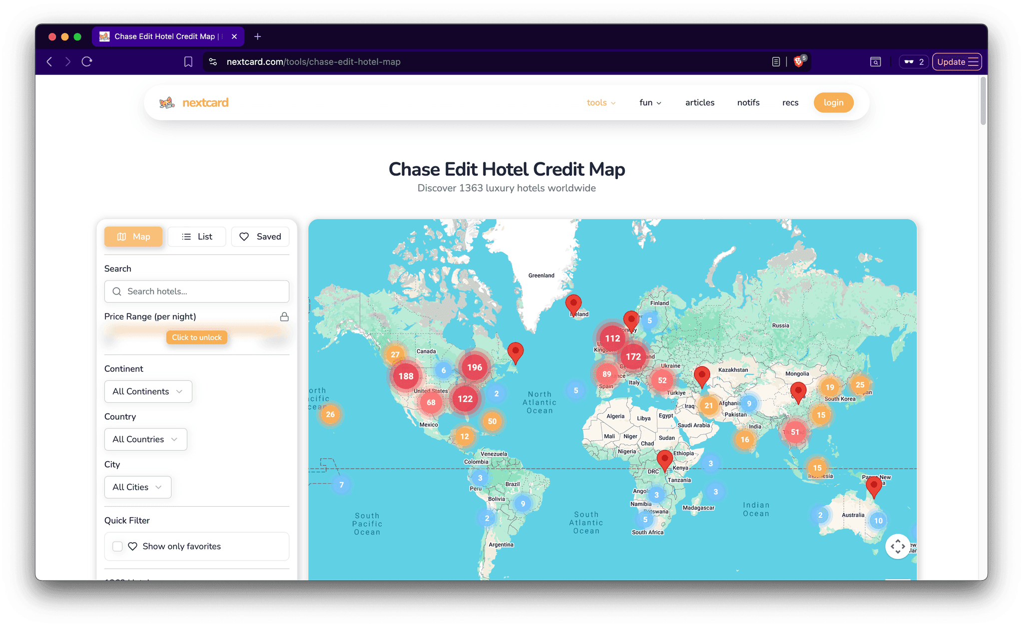 Screenshot 1 of Chase Edit Hotel Map