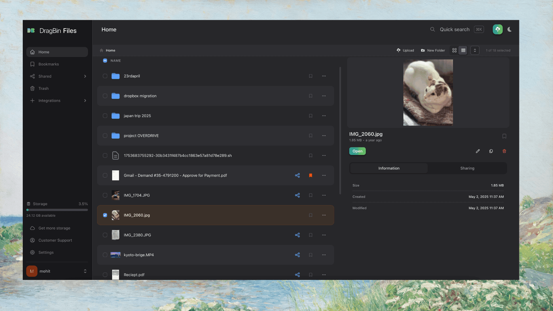 Screenshot 1 of DragBin