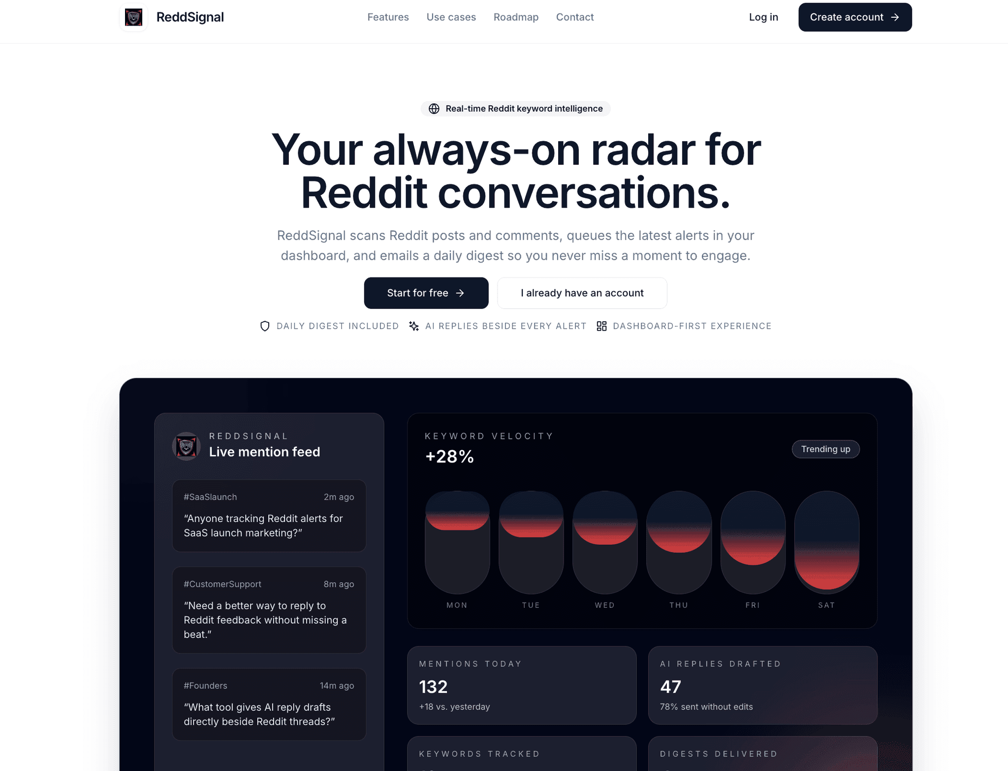 Screenshot 5 of ReddSignal | Reddit Keyword Alerts & AI