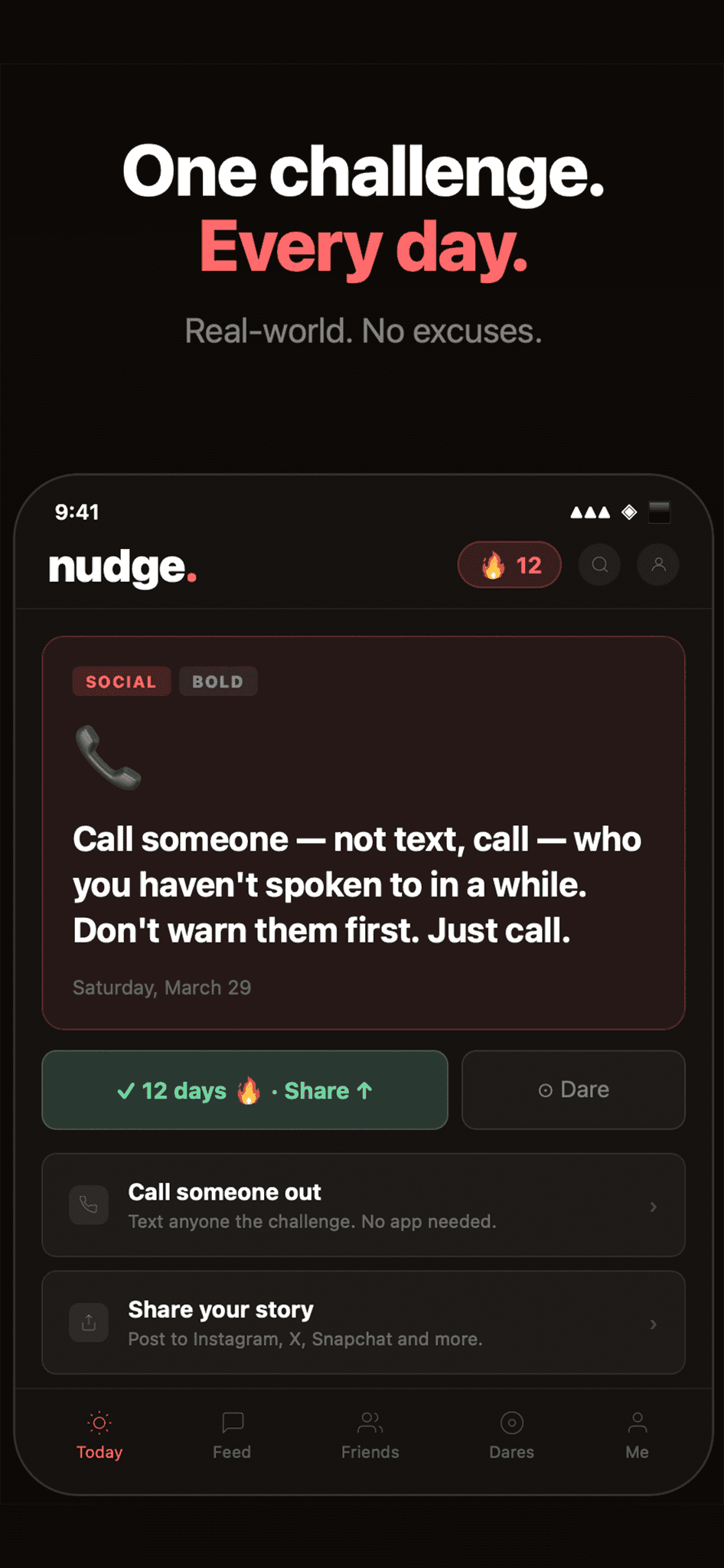 Screenshot 1 of nudge.: Daily Challenges