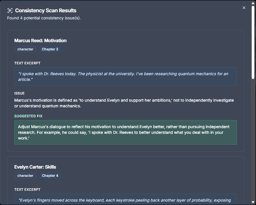Screenshot 2 of PlotForge | AI Novel Writing Software
