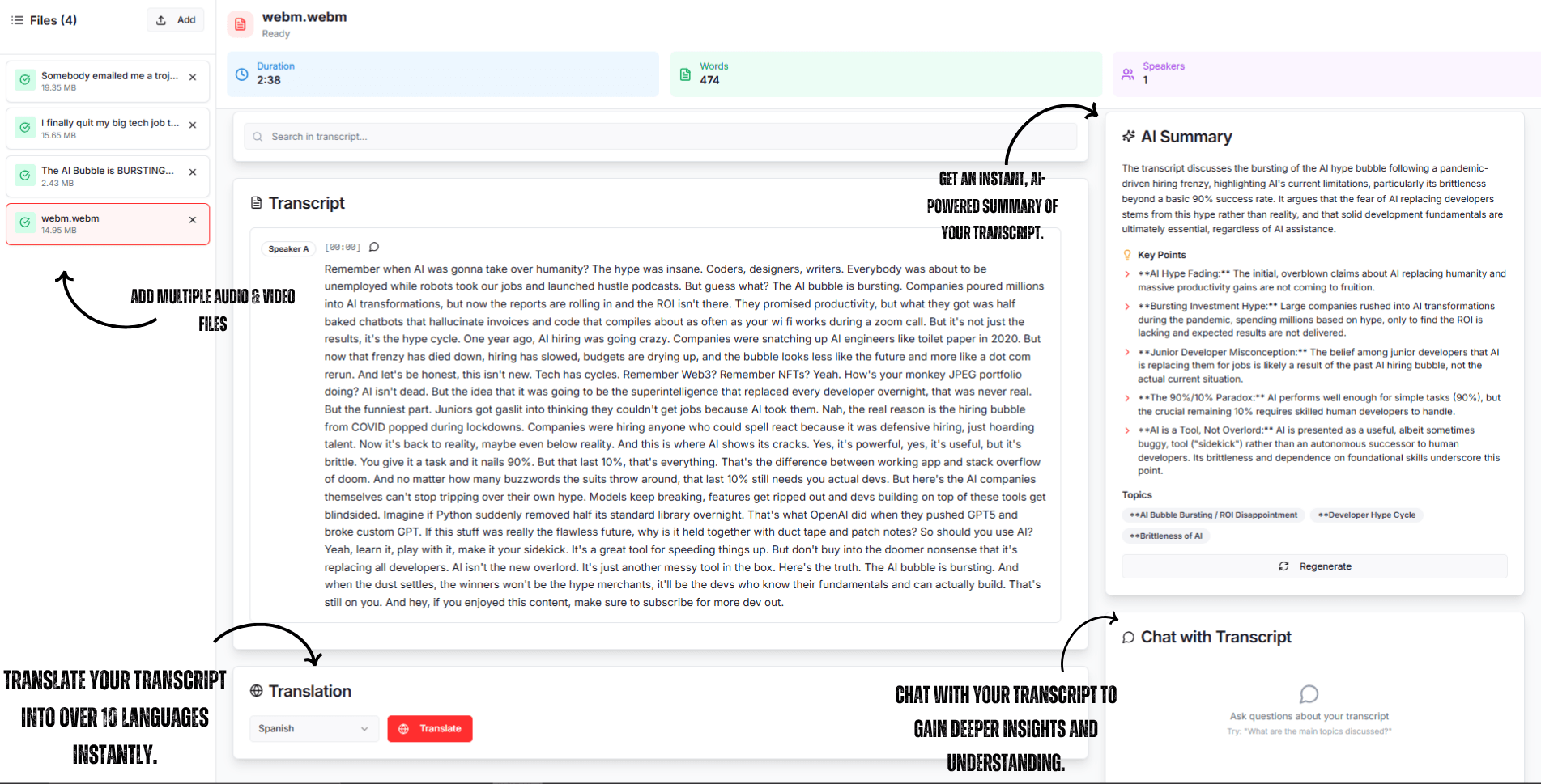 Screenshot 2 of TranscriptorPro