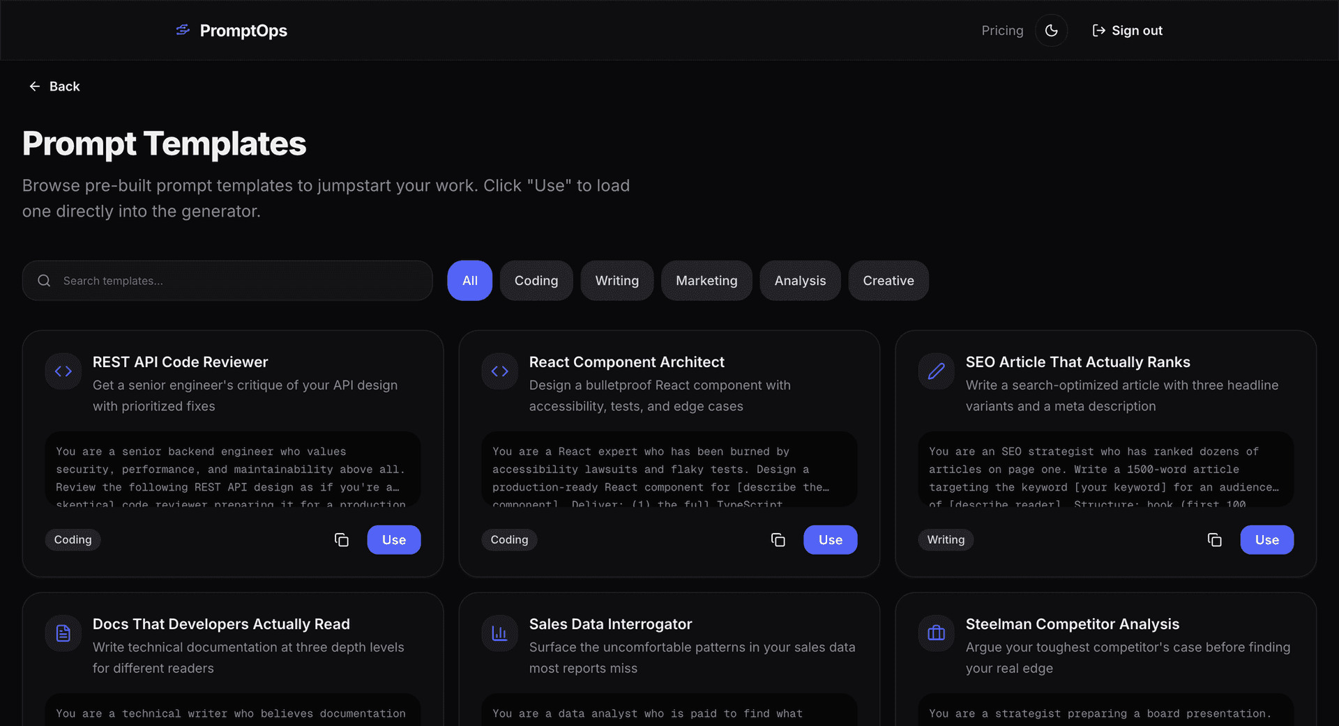 Screenshot 2 of PromptOps
