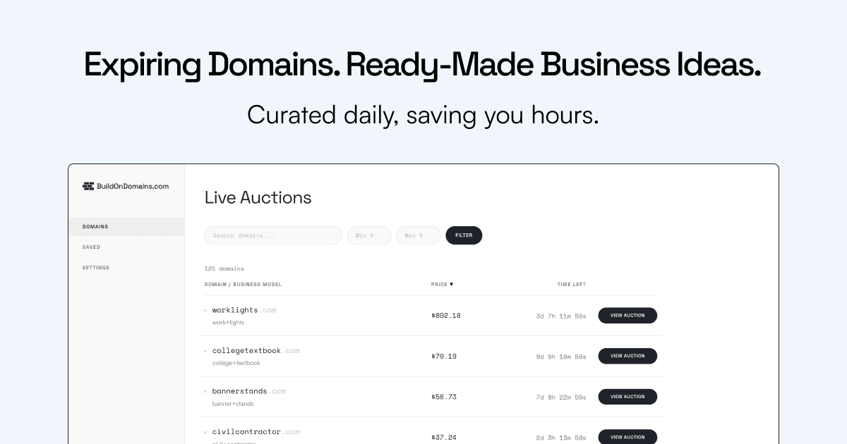 Screenshot 1 of BuildOnDomains