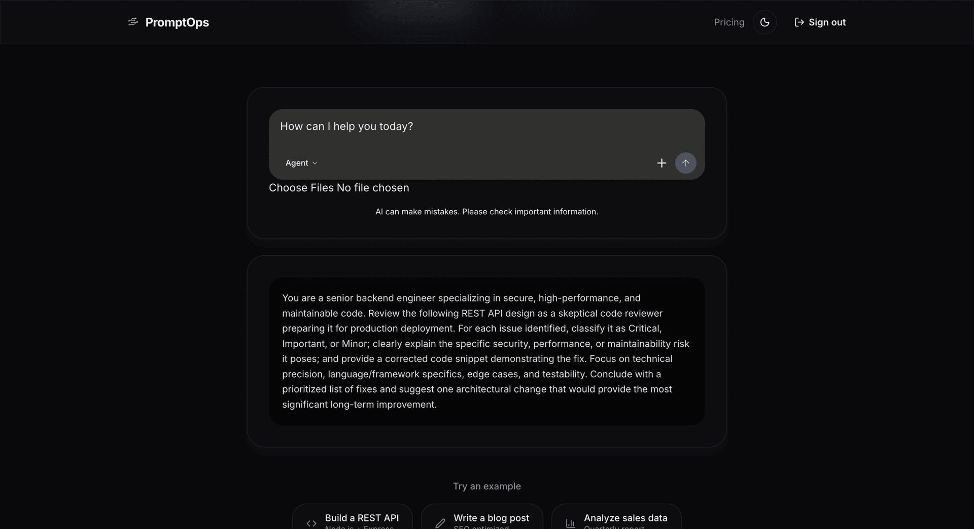 Screenshot 3 of PromptOps