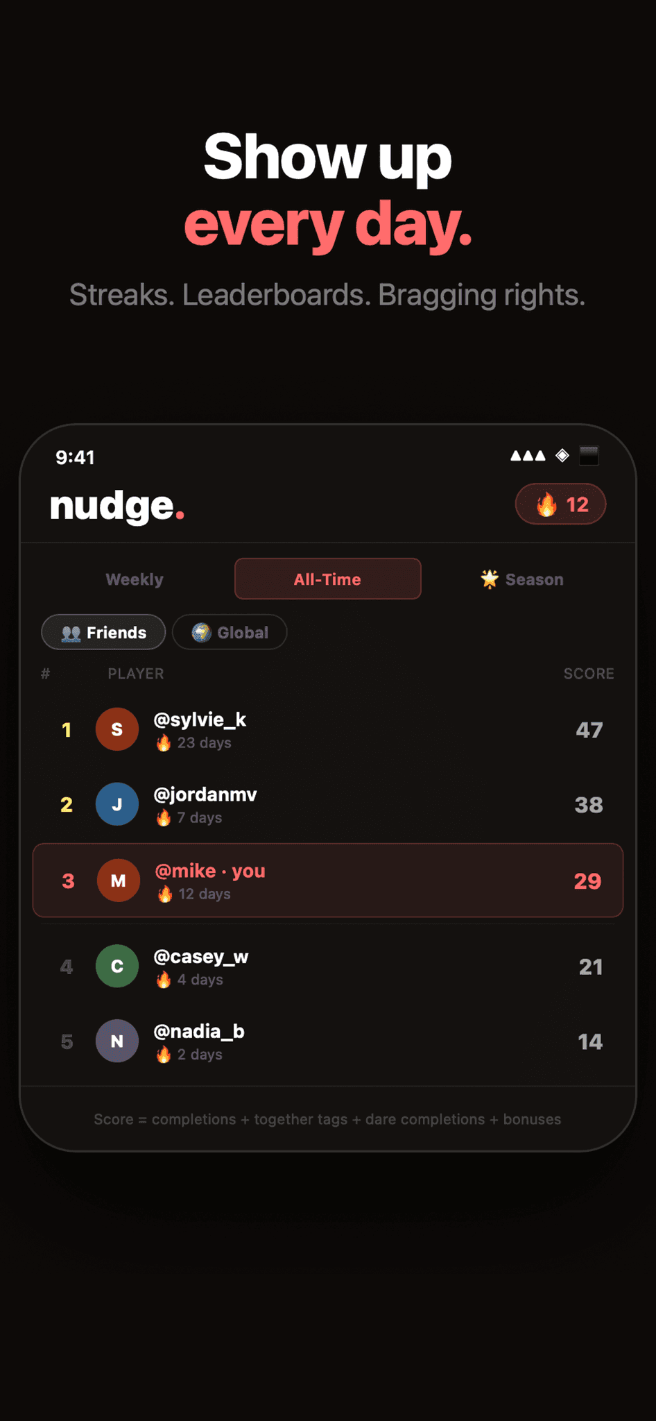 Screenshot 3 of nudge.: Daily Challenges