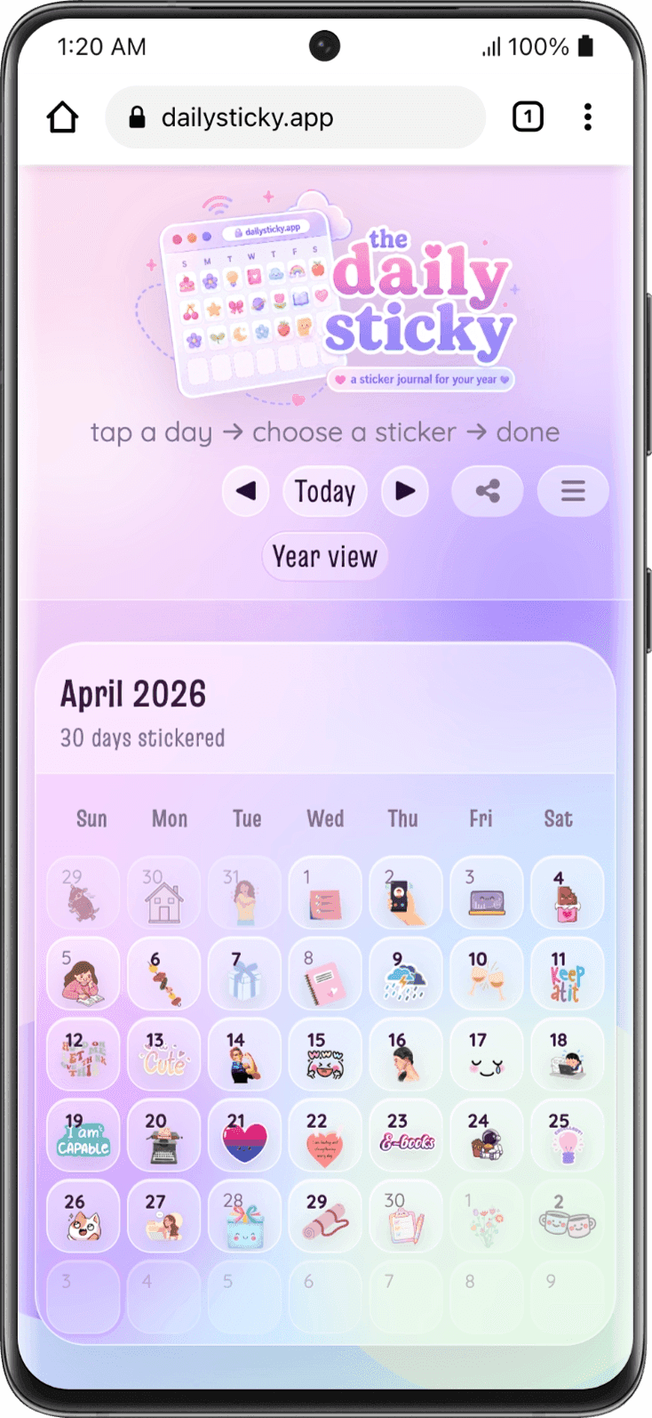 Screenshot 1 of Daily Sticky