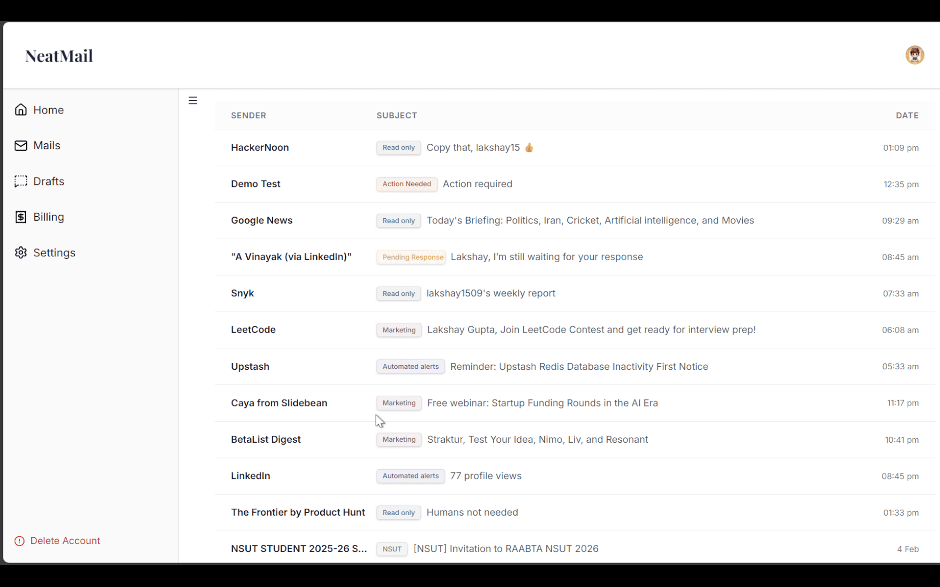 Screenshot 6 of NeatMail