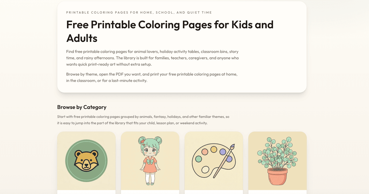 Screenshot 1 of MintColoring.com