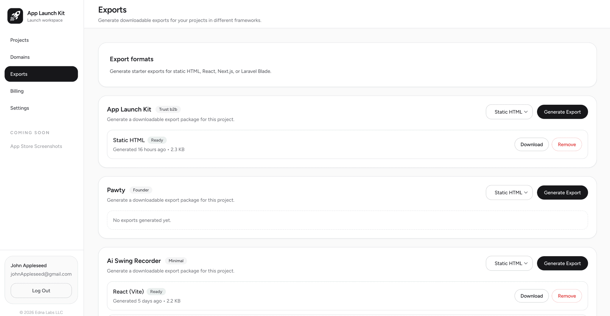 Screenshot 2 of App Launch Kit