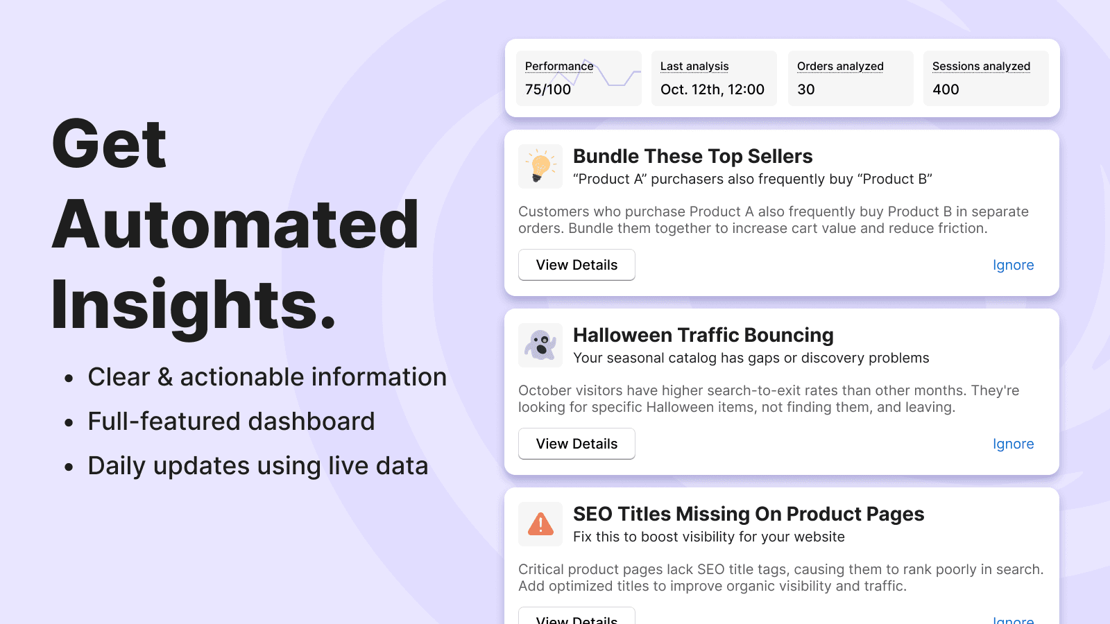 Screenshot 2 of Scryer - AI Analyst for Shopify Stores