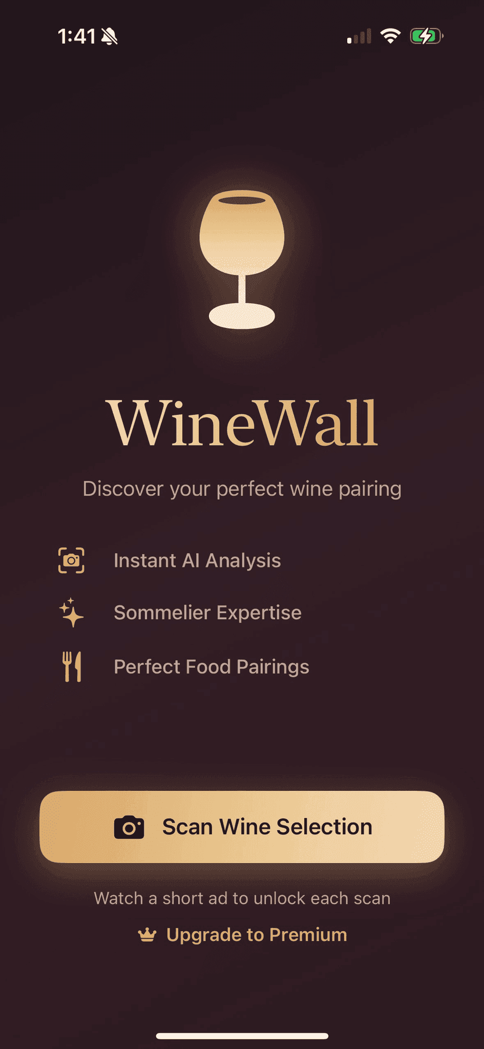 Screenshot 1 of WineWall - AI Wine Sommelier 