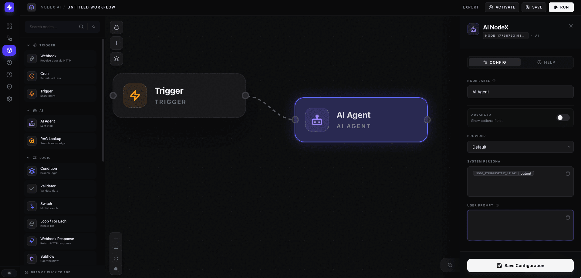 Screenshot 1 of NodeX AI