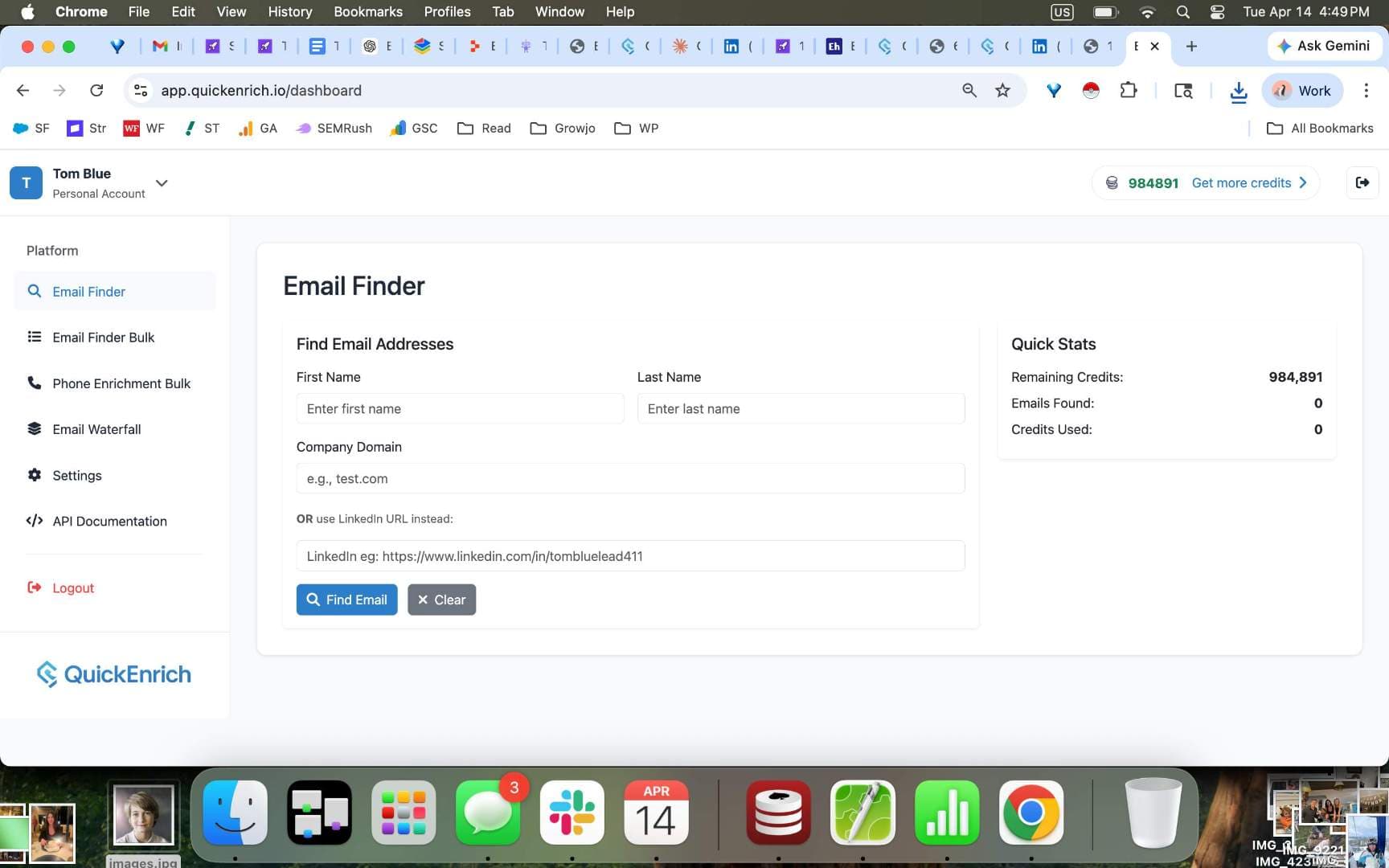 Screenshot 1 of QuickEnrich