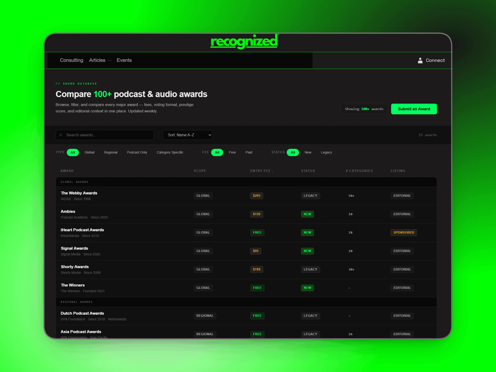 Screenshot 1 of Recognized