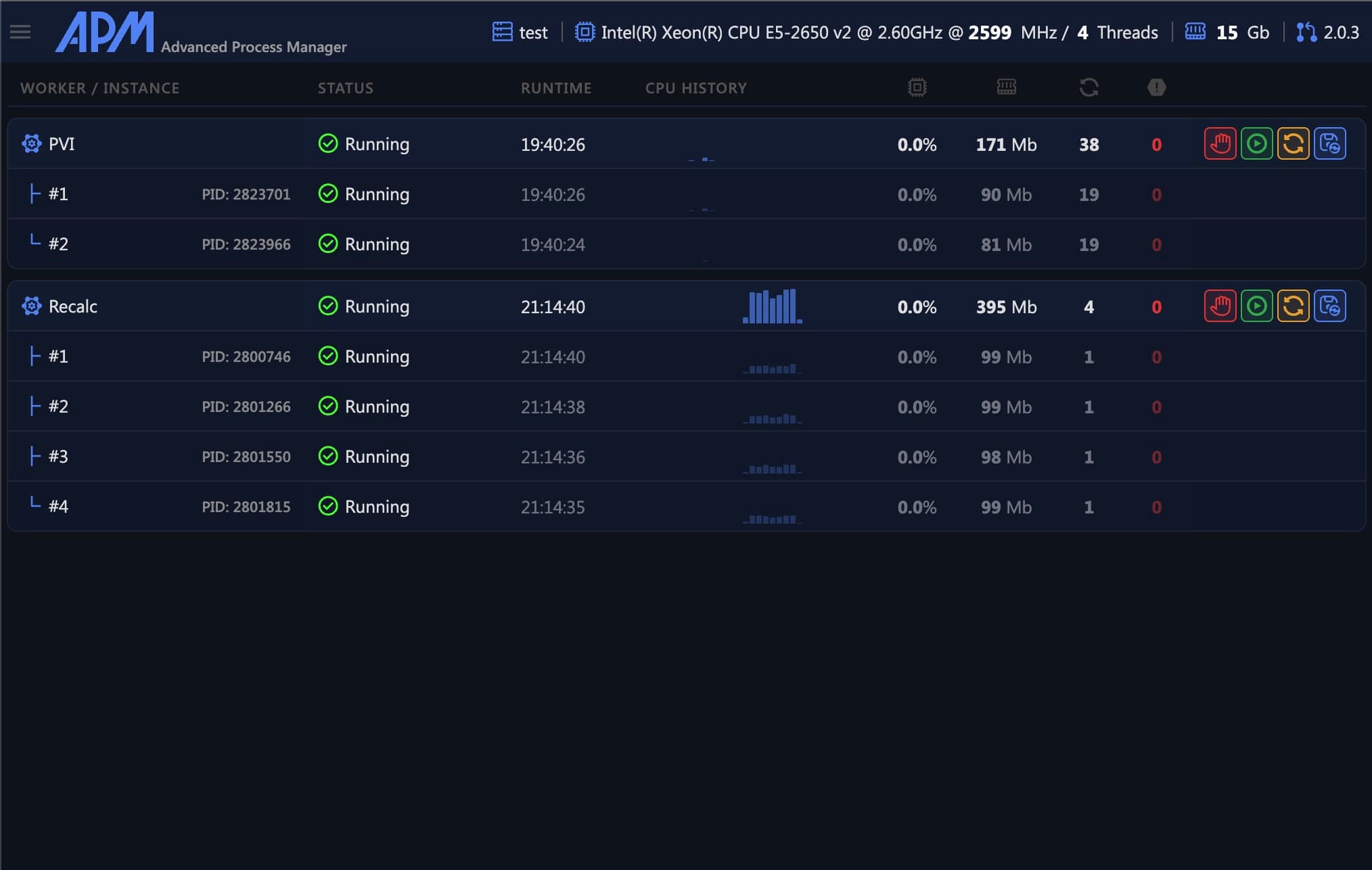 Screenshot 4 of APM — Process Manager for Linux