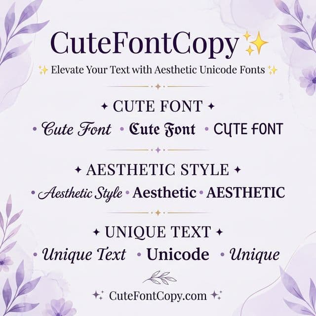 Screenshot 1 of Cute Font Copy and Paste