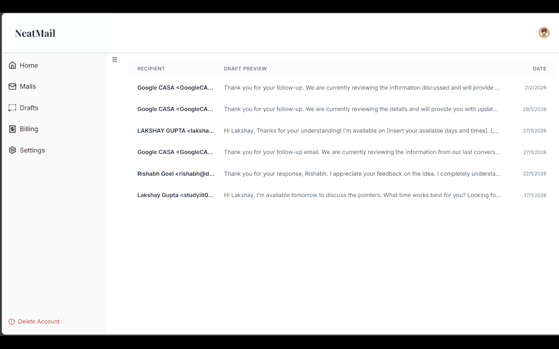 Screenshot 3 of NeatMail
