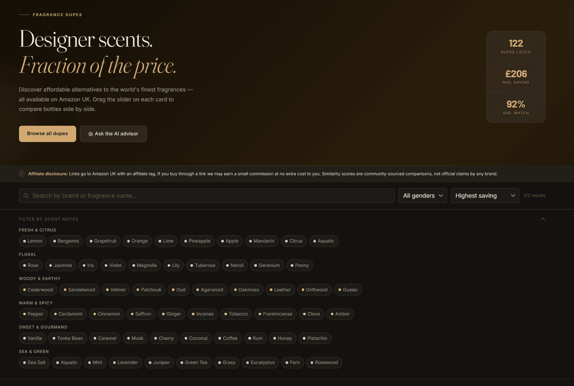Screenshot 1 of Dupe Fragrance