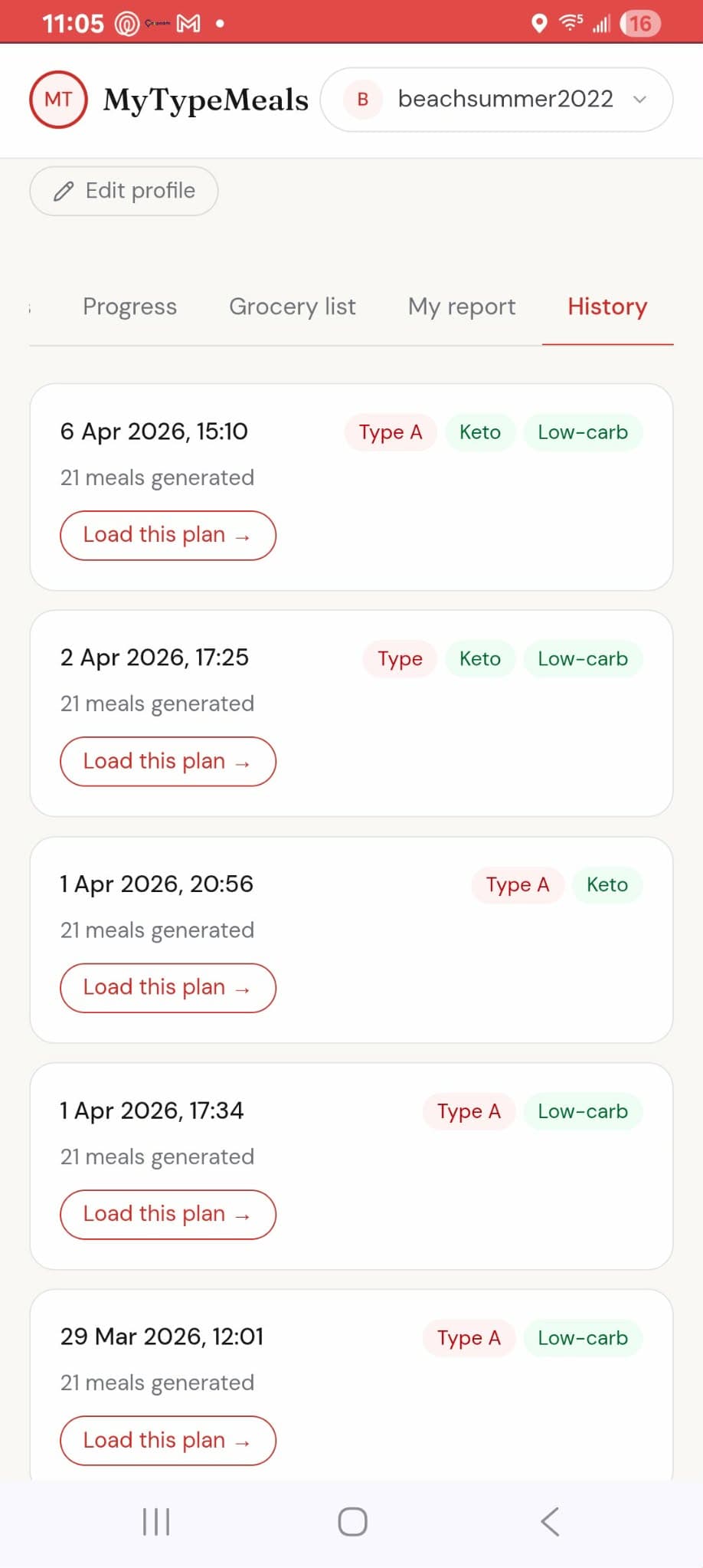 Screenshot 7 of MyTypeMeals