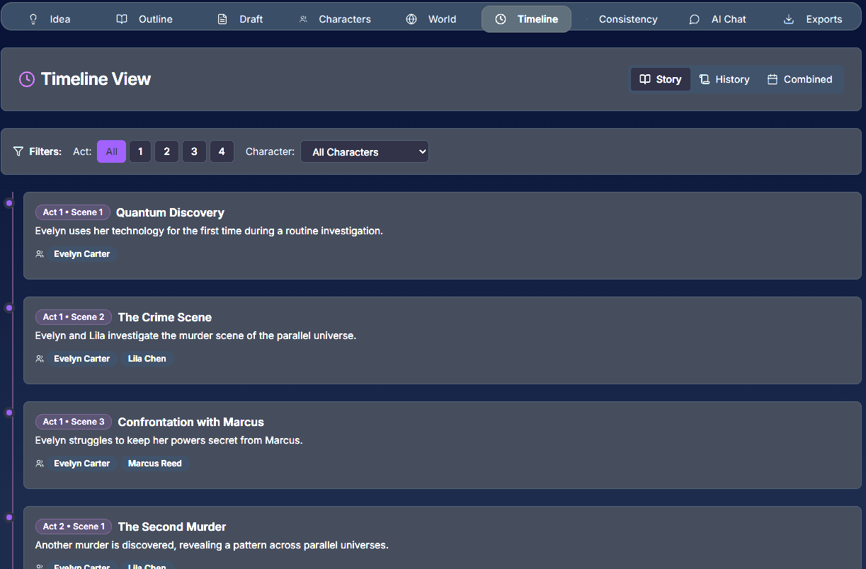 Screenshot 4 of PlotForge | AI Novel Writing Software