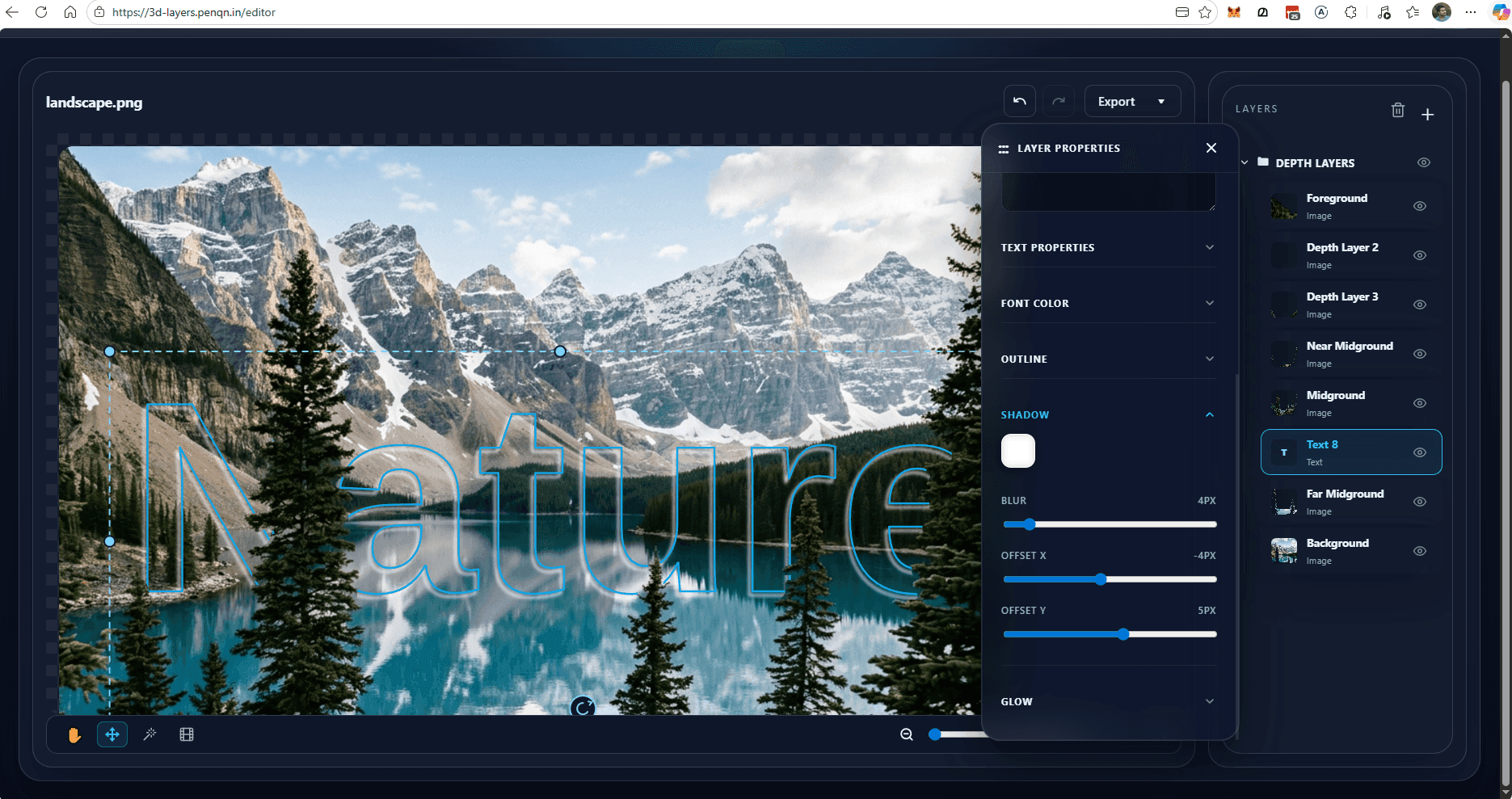 Screenshot 4 of 3D Layer Editor