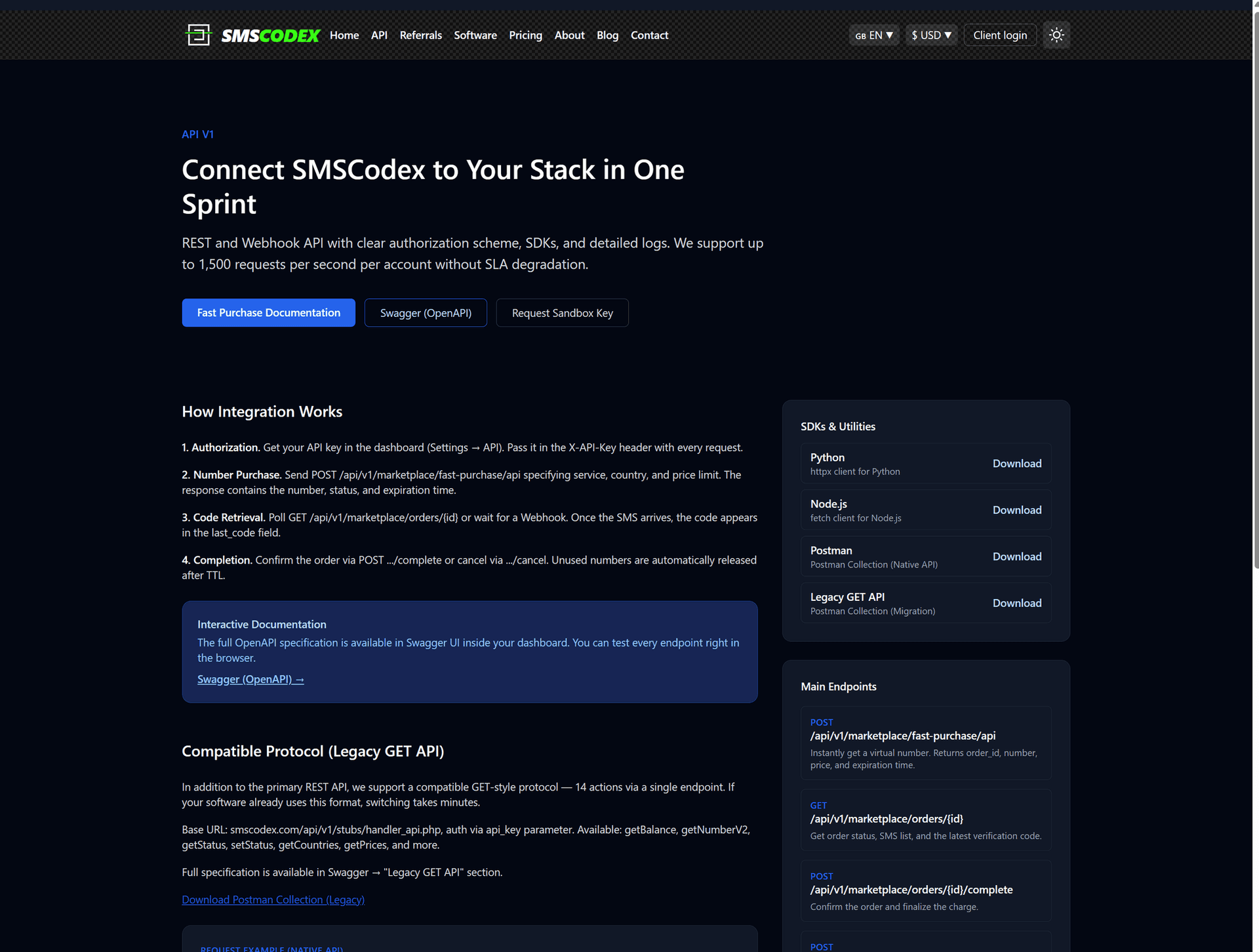 Screenshot 1 of SMSCodex