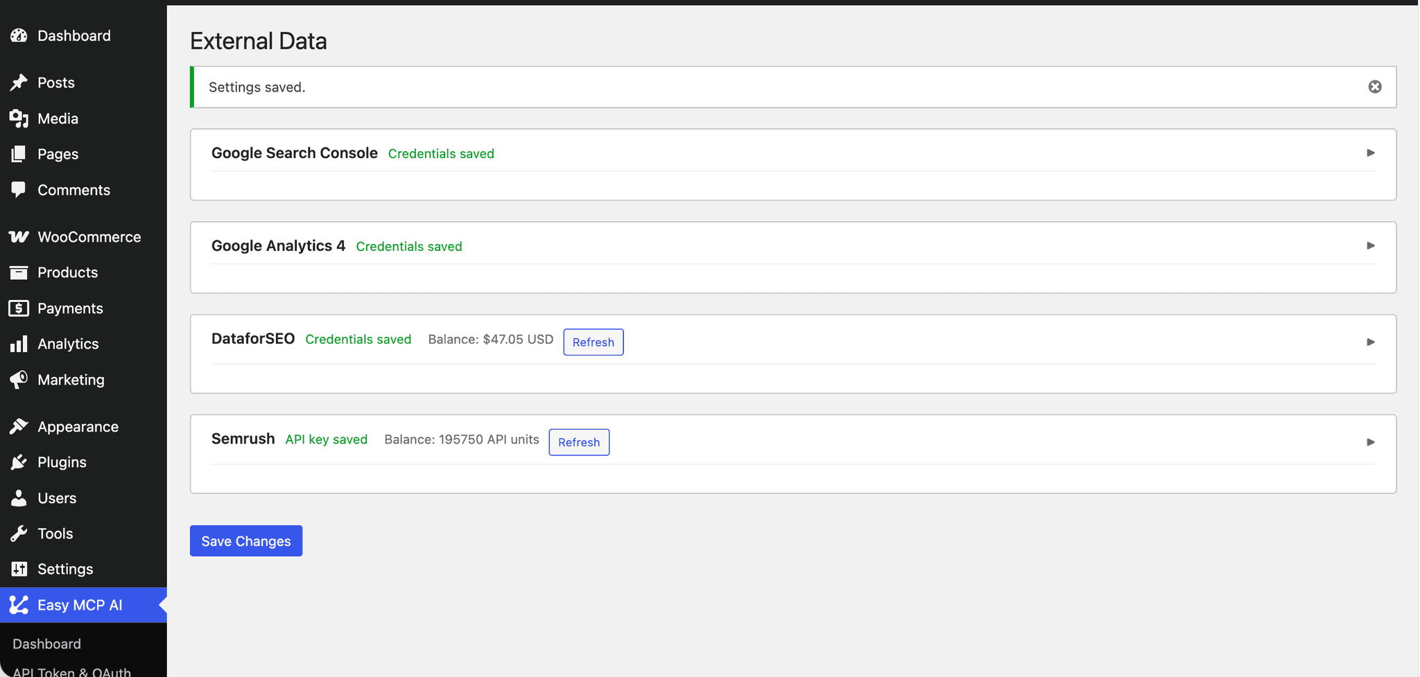 Screenshot 5 of Easy MCP AI - WordPress MCP Plugin