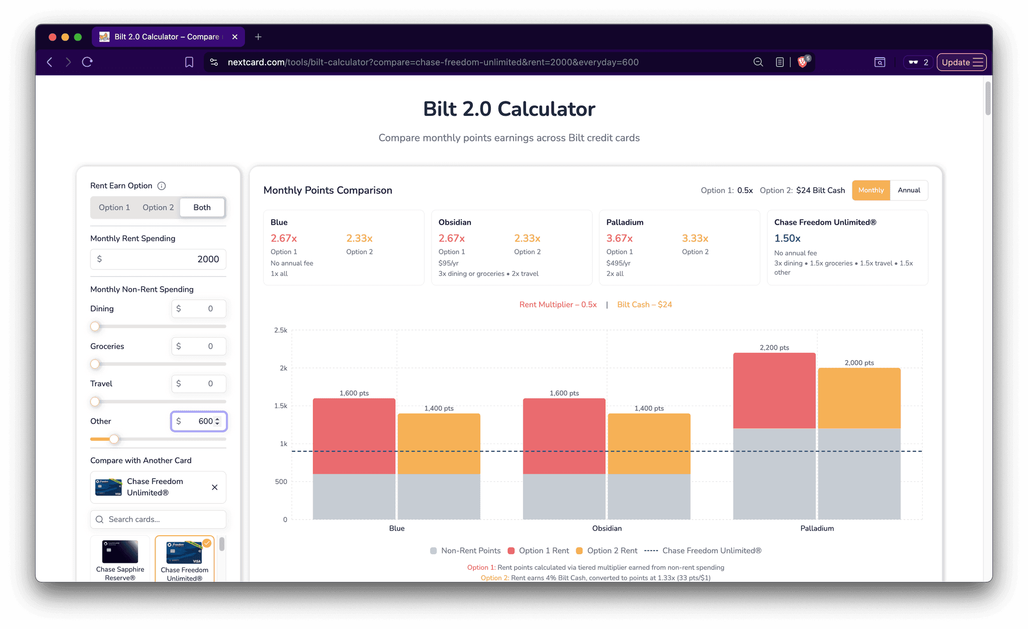 Screenshot 1 of Bilt 2.0 Calculator