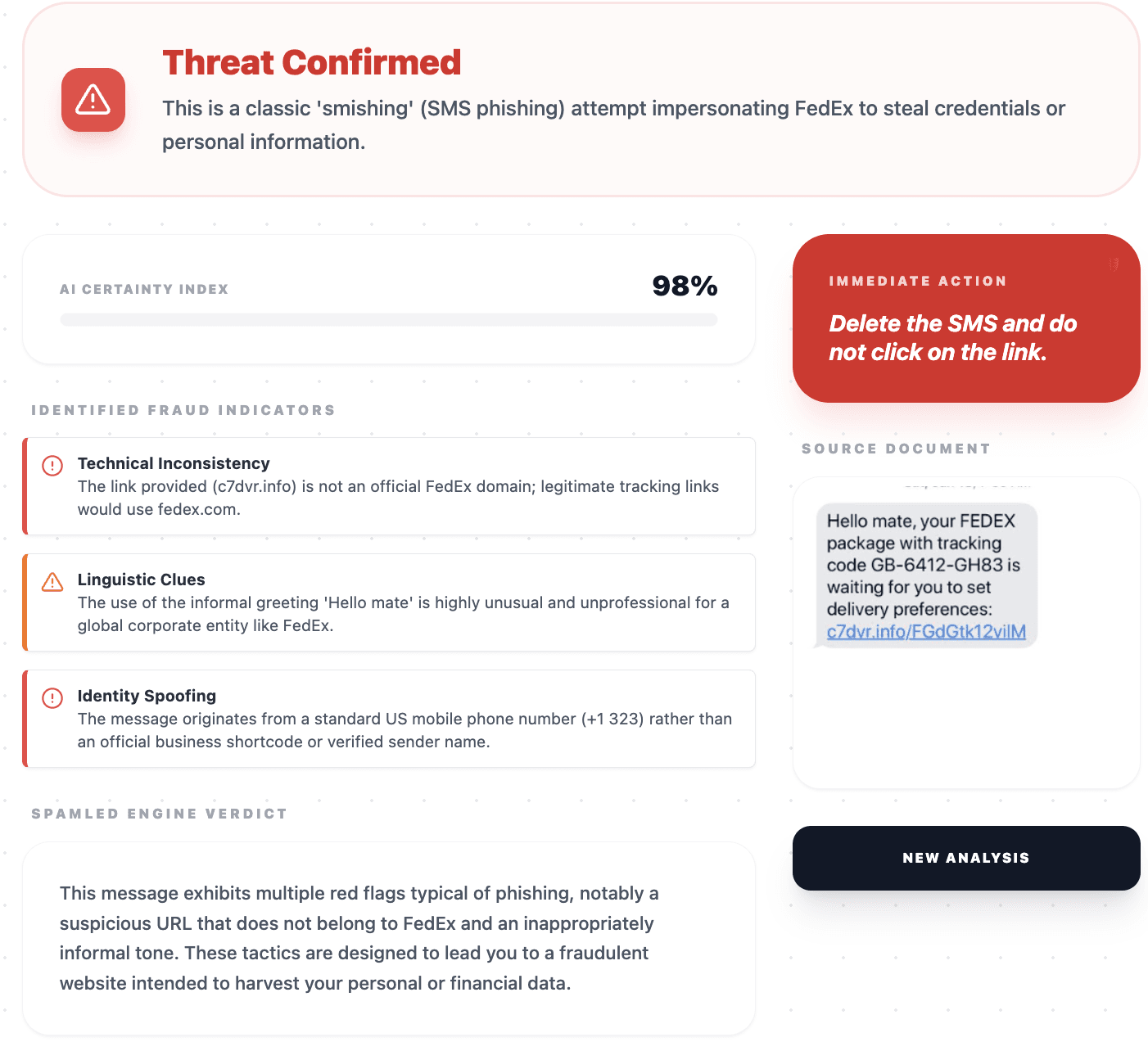 Screenshot 2 of SpamLed